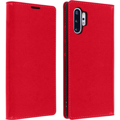 AVIZAR etui, držalo za kartice in stojalo za video iz pravega usnja - rdeca str. samsung galaxy note 10 plus, (20600036) Cene