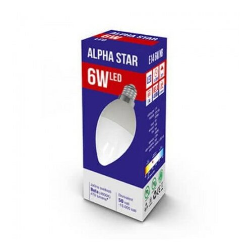Alpha Star Led Sijalica E14 6W,Bela, 6400K, candle ( E14 6W HB ) E14 6W HB Slike