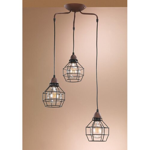Lesnina XXXL ONLI - Luster na sajli SPIDER 3xE27/15W/230V crna/braon Slike