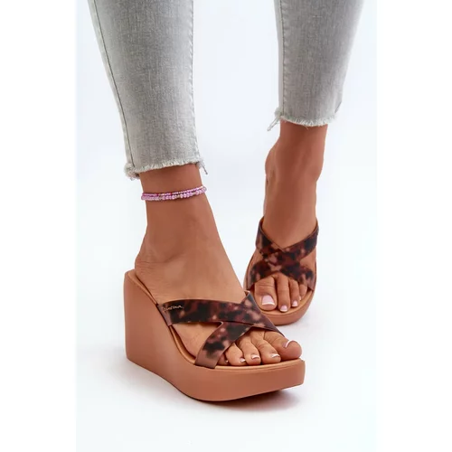 Kesi Women's wedge slippers Ipanema High Fashion Slide Fem Brown
