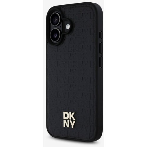 Dkny PU Leather Repeat Pattern Stack Logo MagSafe Zadn&amp;iacute; Kryt pro iPhone 16 Black Ovitek za telefon Vijolična Slike