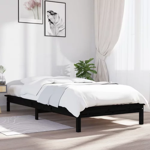  za krevet crni od borovine 90 x 190 cm 3FT jednokrevetni