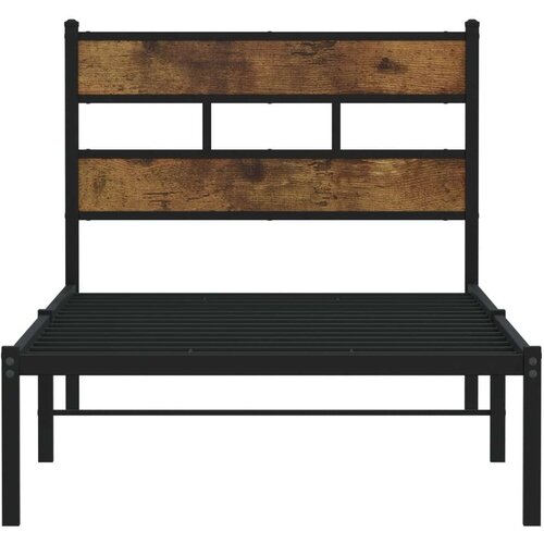 VidaXL metalni okvir kreveta bez madraca boja hrasta 80x200 cm Slike
