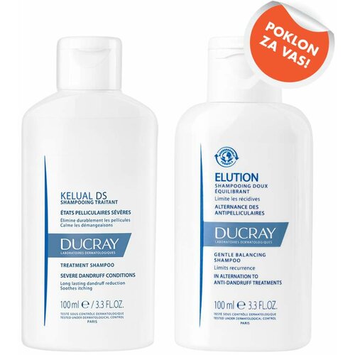 Ducray kelual ds šampon, 100 ml + elution šampon, 100 ml gratis Cene