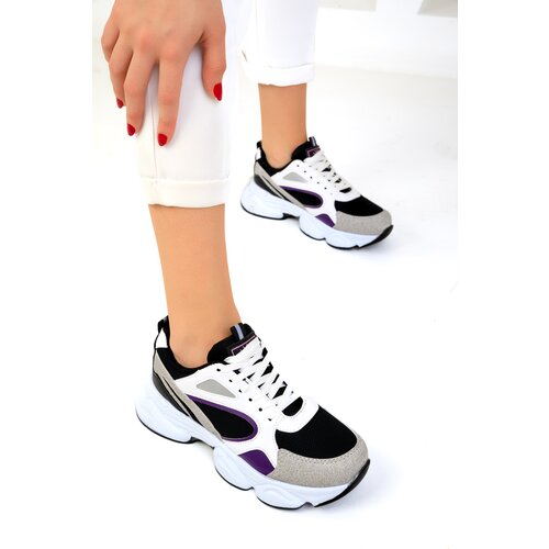 Soho Grey-Black-Purple Women's Sneakers 17226 Slike
