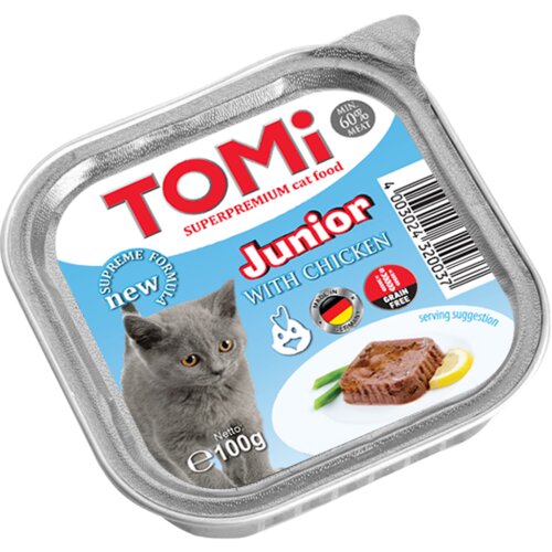 Tomi pašteta za mačiće sa ukusom piletine bez žitarica 100g Slike