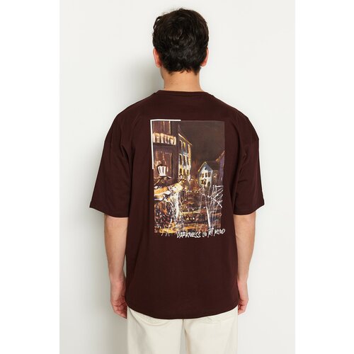 Trendyol T-Shirt - Brown - Oversize Slike