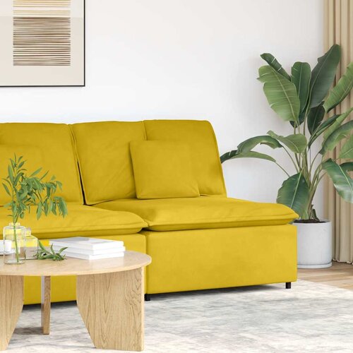  Modularna sofa s jastucima žuta 100 cm Cijene
