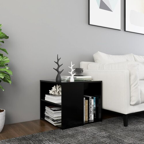 vidaXL Bočni stolić crni 50 x 50 x 45 cm od iverice Cijene