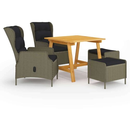  5-dijelni vrtni blagovaonski set smeđi Cijene