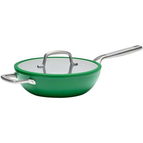 FABINI Vok aluminijasta ponev s pokrovko in neprijemljivo površino ø 28 cm Meda 3.0 – Cene