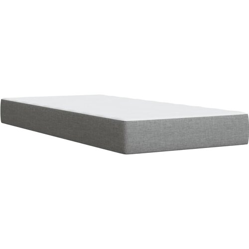  Krevet s oprugama i madracem svjetlosivi 100x200 cm od tkanine Slike