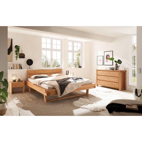 Livetastic POSTELJA IZ TRAMOV 180 cm x 200 cm , les barve hrasta, barve medu Slike
