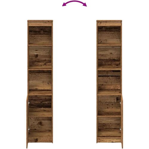 VidaXL Visoka omara starinski les 37,5x35x180 cm inženirski les Slike