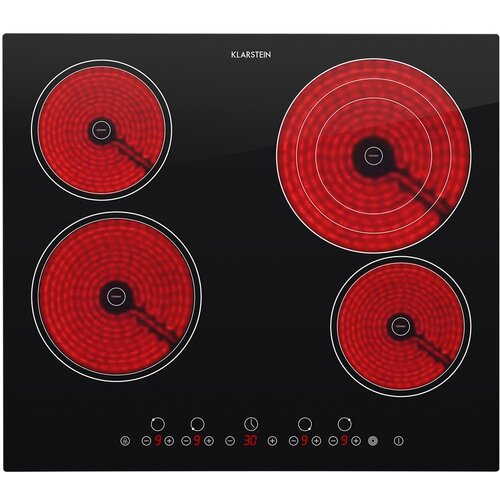 Klarstein Virtuosa, 6500 W, 59 x 52 cm, keramička daska za kuhanje za ugradnju, 4 zone, staklokeramika Cijene