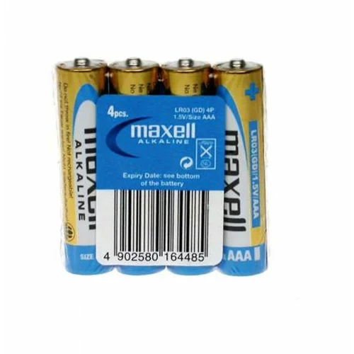 Maxell Alkalne baterije Alkaline Battery LR03/AAA 1,5V, 4 kom