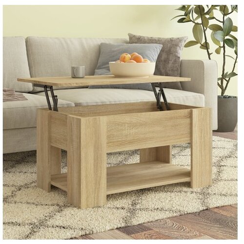  Klubska mizica sonoma hrast 79x49x41 cm konstruiran les Cene