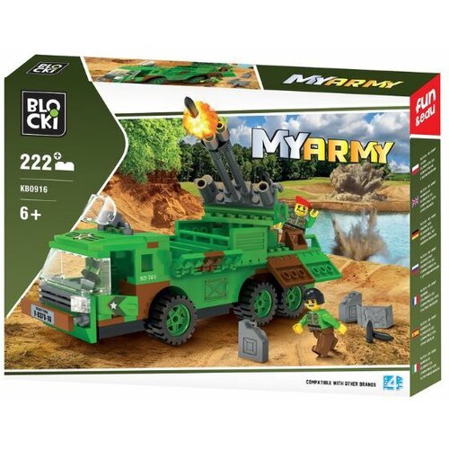  kocke blocki vojni kamion sa raketom 222 delova Cene