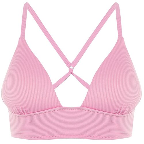 Trendyol cyclamen textured back detailed bikini top Slike