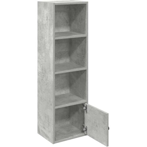  Regal za knjige boja betona 31x24x102 cm konstruirano drvo Slike