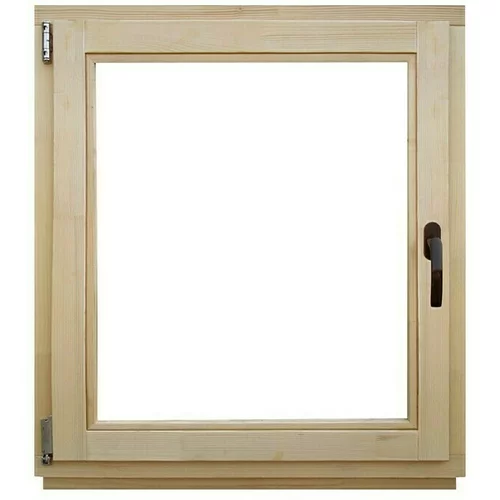 Drveni prozor bez kvake (Š x V: 80 x 90 cm, DIN lijevo, Natur)