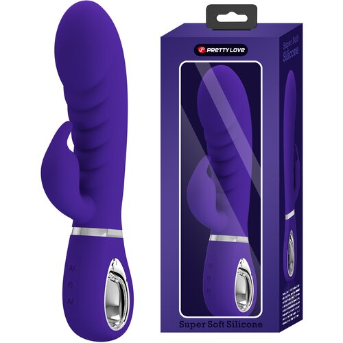 Pretty Love Prescott Red Super Soft Silicone Dual Vibrator Purple Cene