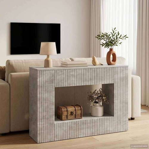  Konzolna stolica Prugasti Betonsko Siva 101 x 29 x 74 cm Cijene