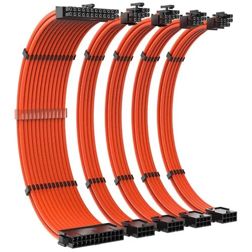 ATX ekstenzioni kabel set ( 24-pin + PCI-E 8-pin + CPU EPS 8-pin, 350mm, narandžasti) Cene