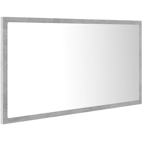  LED kupaonsko ogledalo siva boja betona 80x8,5x37 cm akrilno Slike