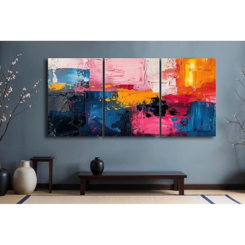 WALLXPERT 3P70100C005 Multicolor Decorative Canvas Painting (3 Pieces) Cene