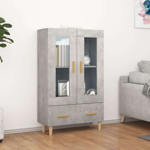  Visoka komoda siva boja betona 70x31x115 cm konstruirano drvo Cijene