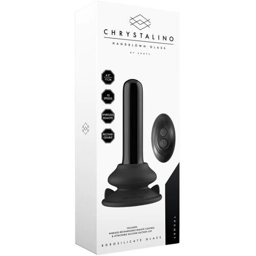 Chrystalino by Shots vibro dildo Thumby - Smooth Glass Vibrator with Suction Cup Slike