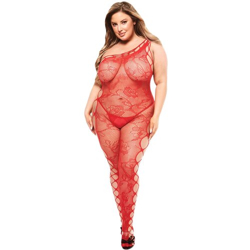 Baci Lingerie BACI OFF THE SHOULDER BODYSTOCKING RDEČA, KRALJICA, (21780731) Slike