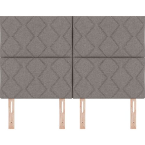 VidaXL Naslon za glavu Geometrijski Uzorak Smeđesivi 160 cm Poliester Slike