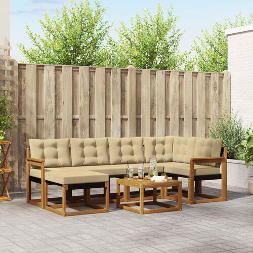  Set vanjskih sofa 7 kom. Prirodna i bež Cijene