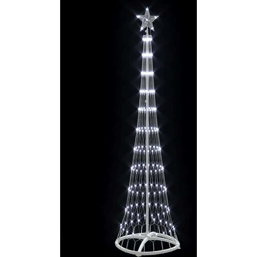  LED božićno drvce Hladna bijela 51 x 51 x 190 cm Metal Slike