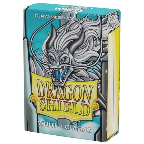 Arcane Tinmen Dragon Shield 60 Japanese Size Sleeves - White Classic Cene