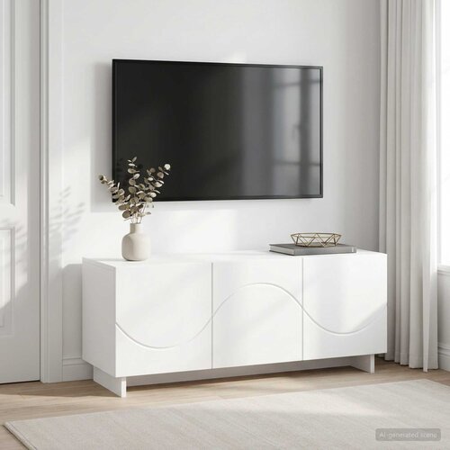  TV stalak 90 x 34,5 x 40 cm Bijela Konstruirano drvo Cijene