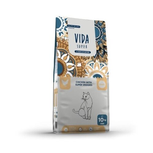 Craftia vida super chicken with super veggies adult cat - 10 kg Slike