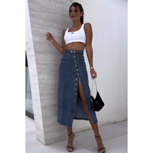 Beloved Manda maxi jeans krilo modro Slike
