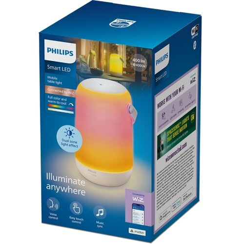 Philips LED RGBW prigu&amp;scaron;iva prenosna stolna lampa SMART LED/13,5W/3,6V Wi-Fi 1800 mAh Slike