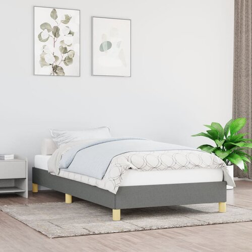 The Living Store Posteljni okvir temno siv 100x200 cm blago - Posteljni Okvir, (21526791) Slike