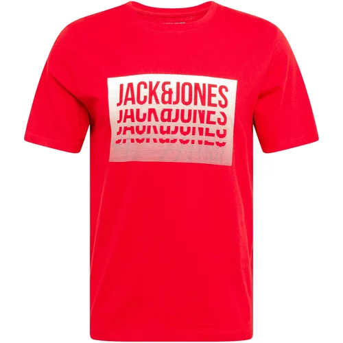 Jack & Jones Majica 'FLINT' crvena / bijela