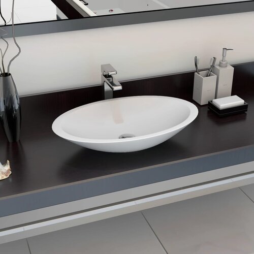 vidaXL Umivaonik od lijevanih minerala/mramora 59,3x35,1x10,7 cm bijeli Cijene
