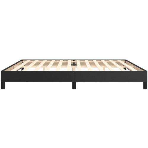  Okvir za krevet s oprugom crni 200x200 cm od umjetne kože Slike