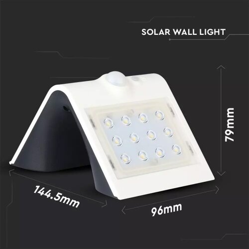  LED solarno zidno svetlo sa senzorom LED/1.5W/3,7V IP65 belo Slike