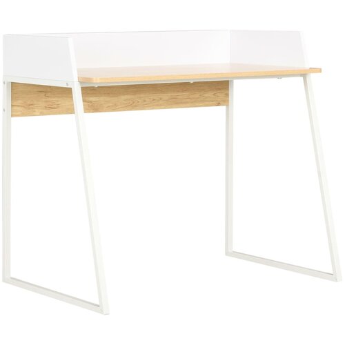 vidaXL Pisalna miza bela in barva hrasta 90x60x88 cm, (20608875) Cene