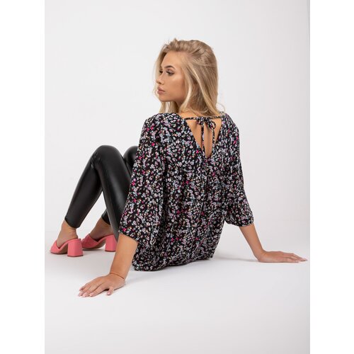 ZULUNA Blouse-CHA-BZ-3203-1.42-black-pink Cene