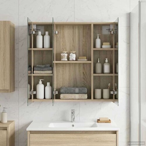 Kopalniška ogledalna omara Sonoma hrast 70 x 14,5 x 70 cm, (5000232834) Cene