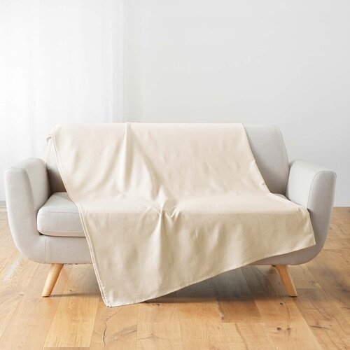 Douceur d intérieur Kremno belo pregrinjalo 180x220 cm Lucile – Cene